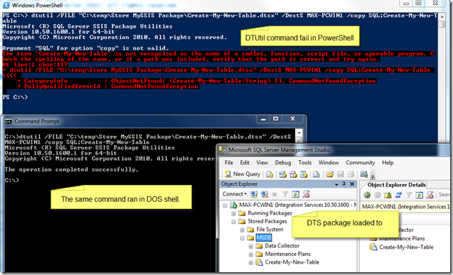 Executing Command Prompt commands in SSIS