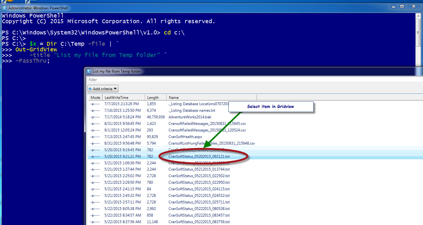 sapien powershell studio datagrid invoke-sqlcmd