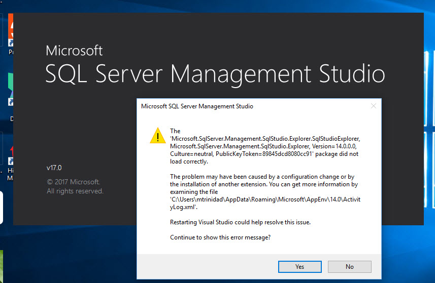 installing visual studio and sql server order