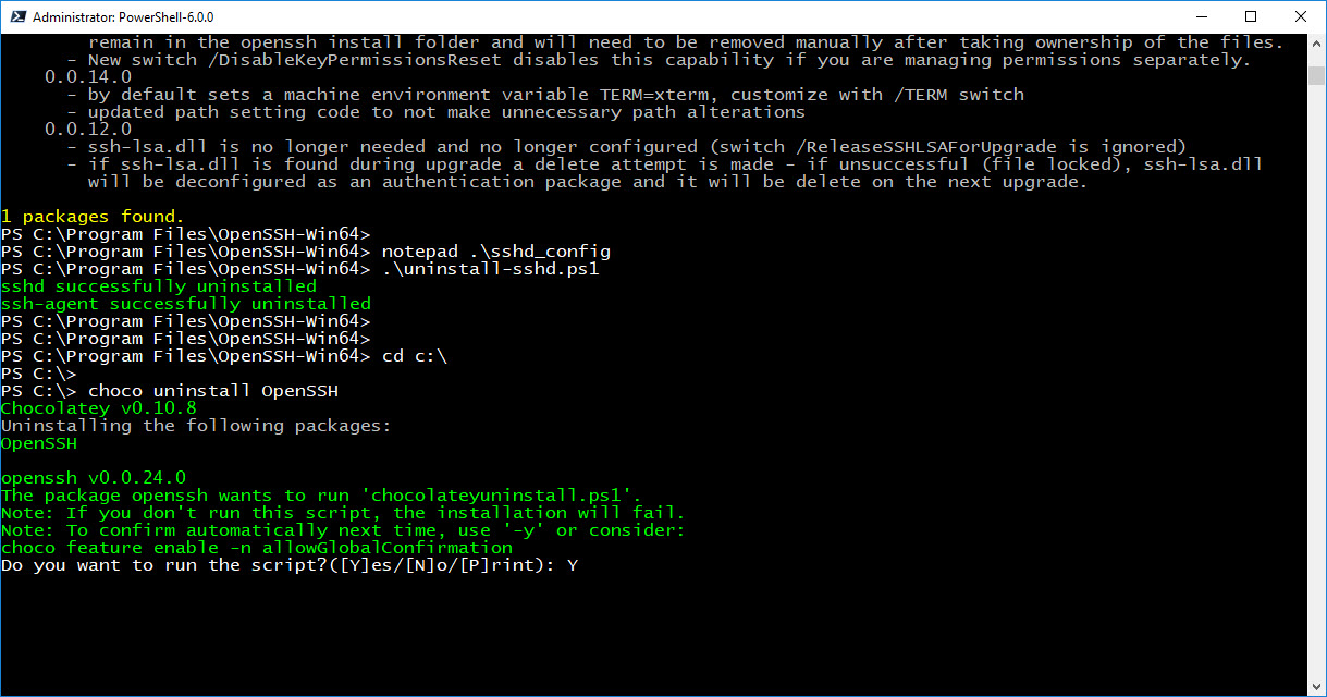 openssh setup